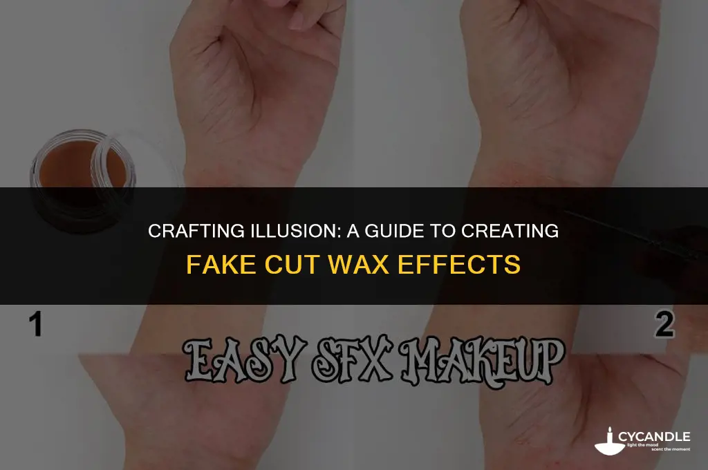 how to make fake cut wax