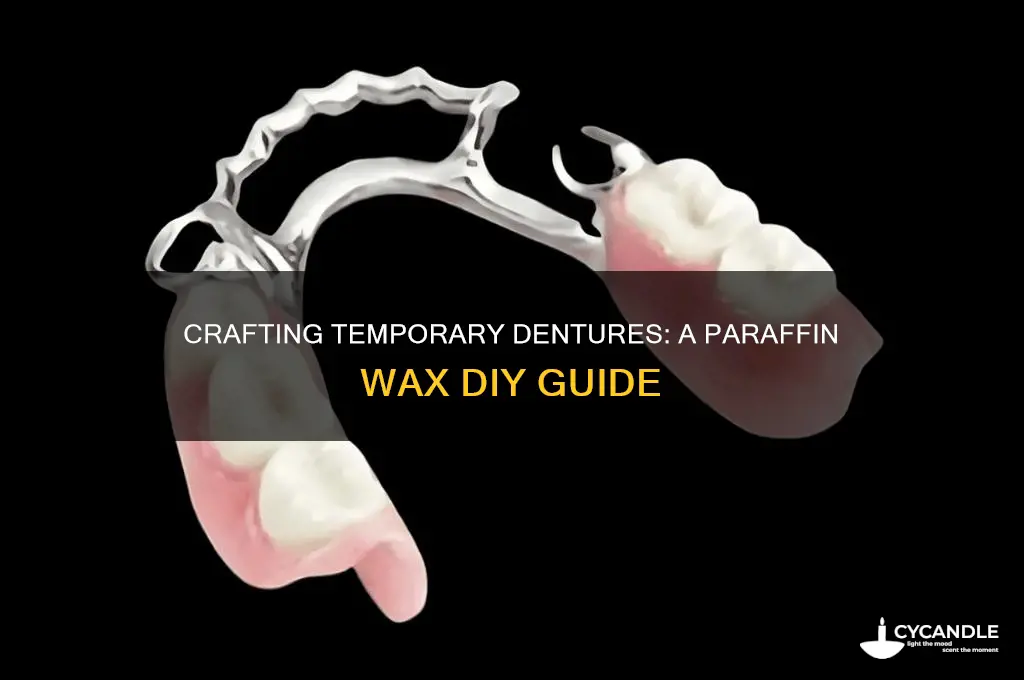 how to make fake dentures out paraffin wax
