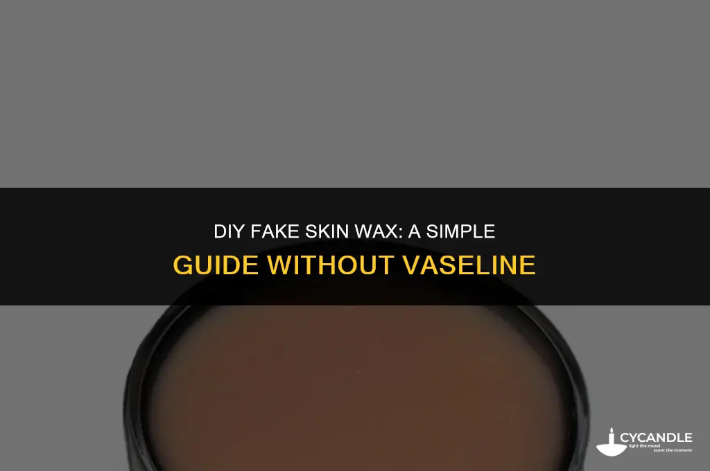 how to make fake skin wax without vaseline