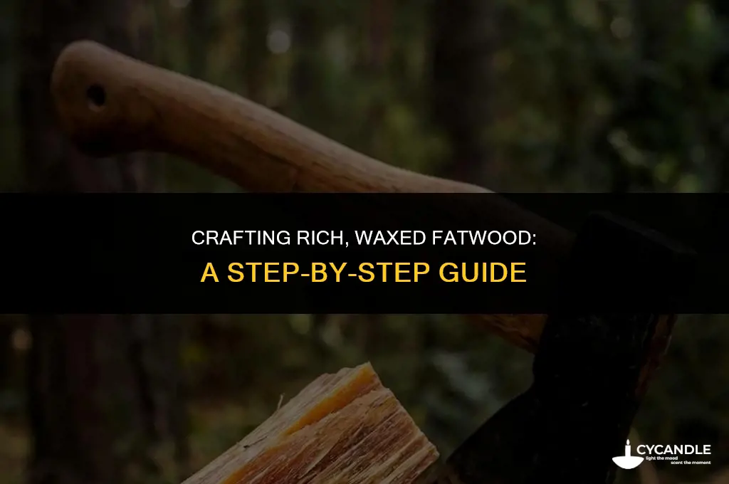 how to make fat wood with wax