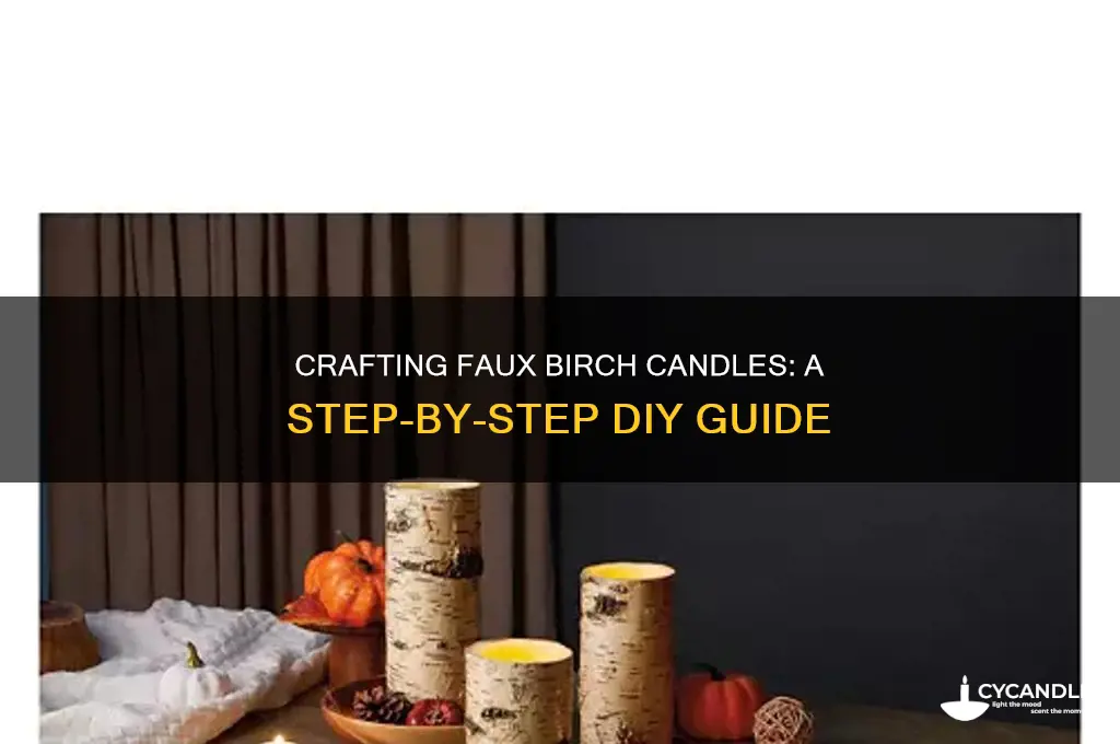 how to make faux birch candles