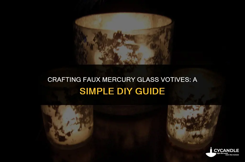 how to make faux mercury glass votives
