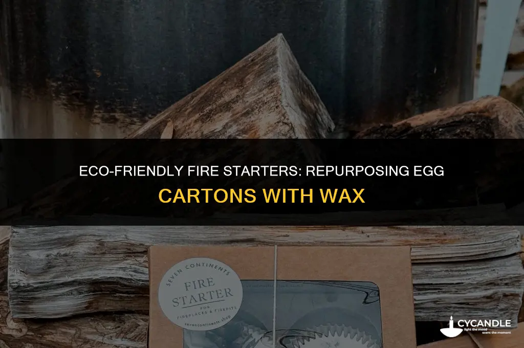 how to make fire starters with egg cartons and wax