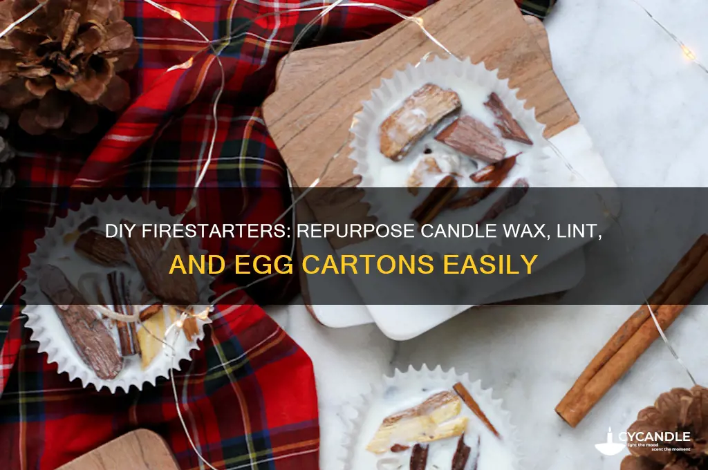 how to make firestarters from candles lint egg cartons
