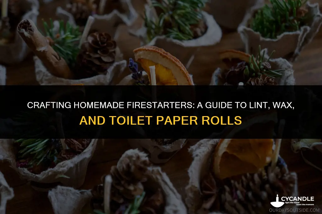 how to make firestarters lint wax & toiletpaper rolls