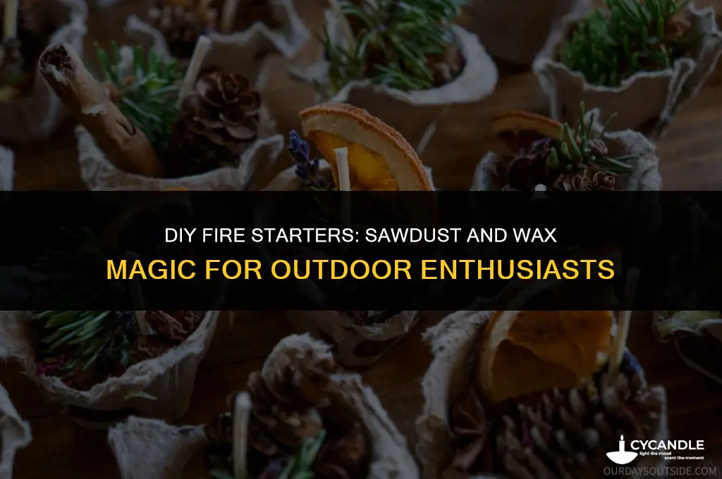 how to make firestarters with sawdust and wax