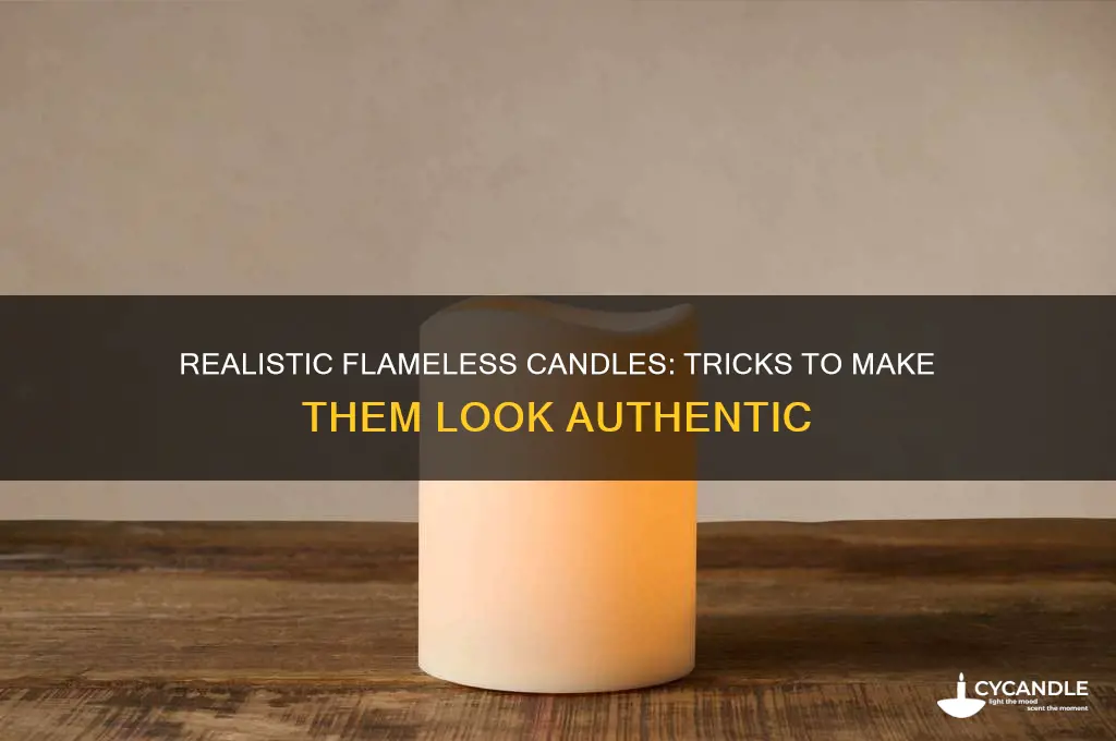 how to make flameless candles look real
