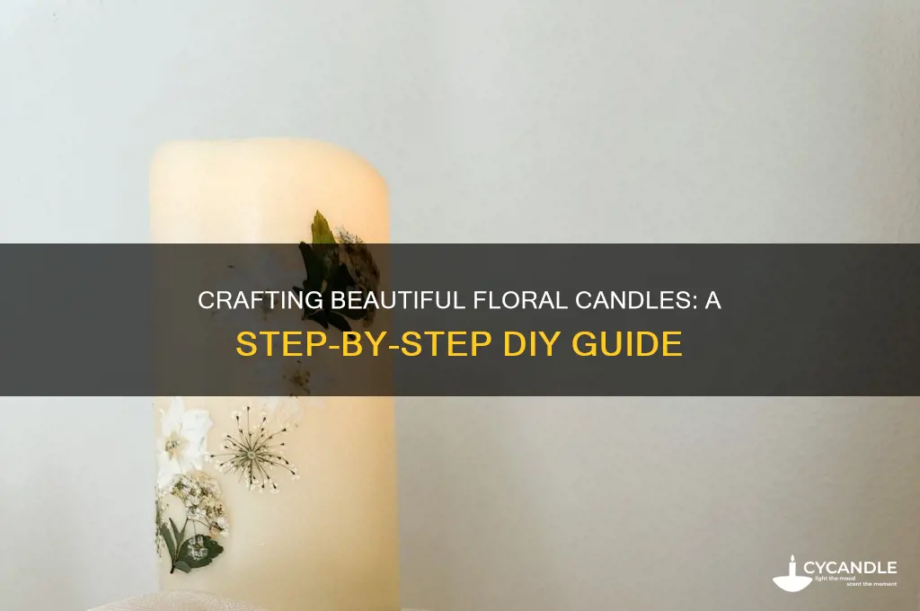 how to make floral candles