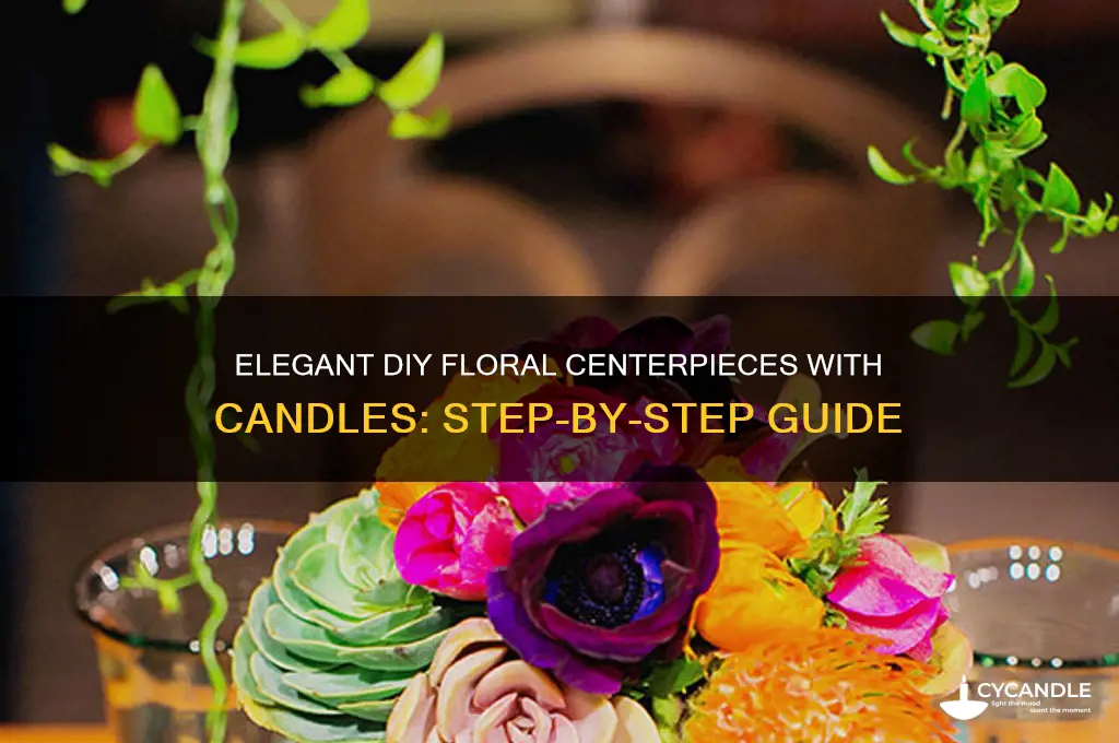 how to make floral centerpieces with candles
