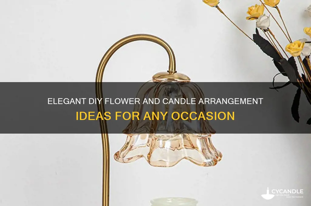 how to make flower and candle arrangement