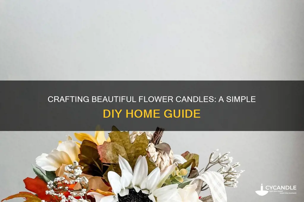 how to make flower candle at home