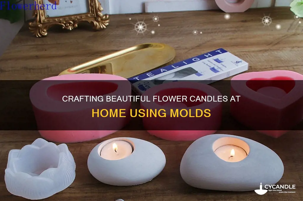 how to make flower candle from mold at home
