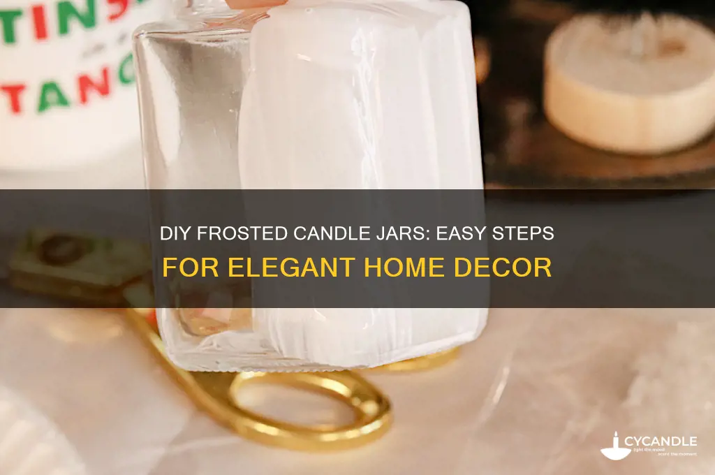 how to make frosted candle jars