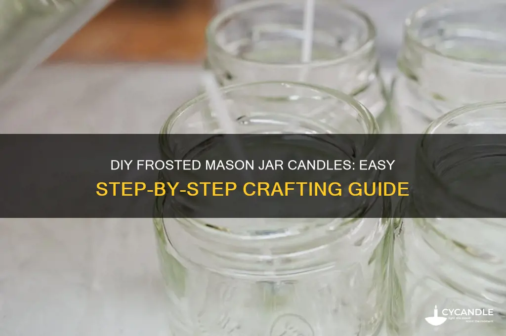how to make frosted mason jar candles