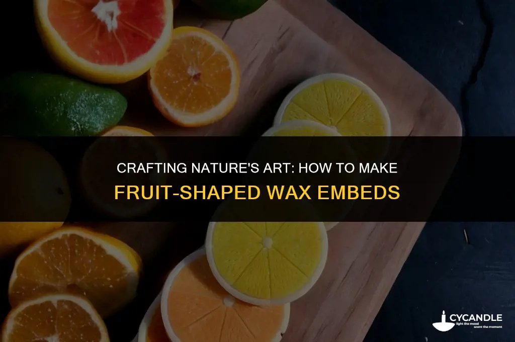 how to make fruit shape wax embeds