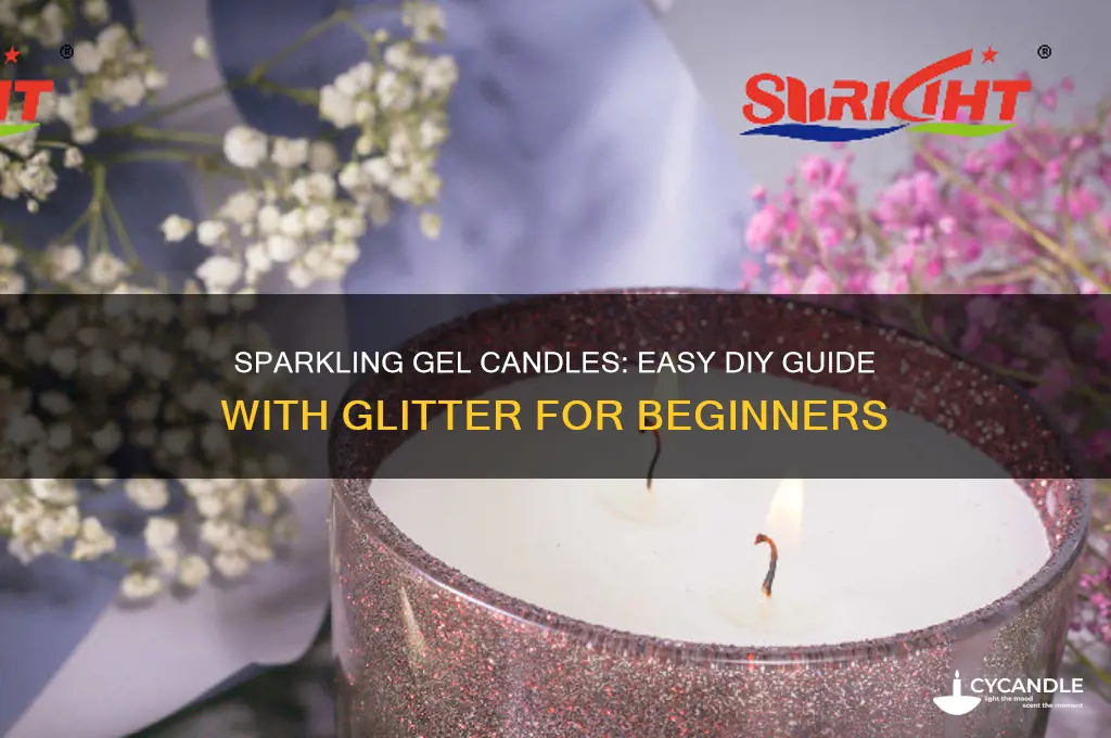 how to make gel candles with glitter