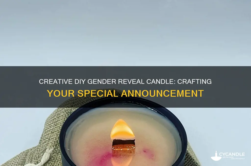 how to make gender reveal candle