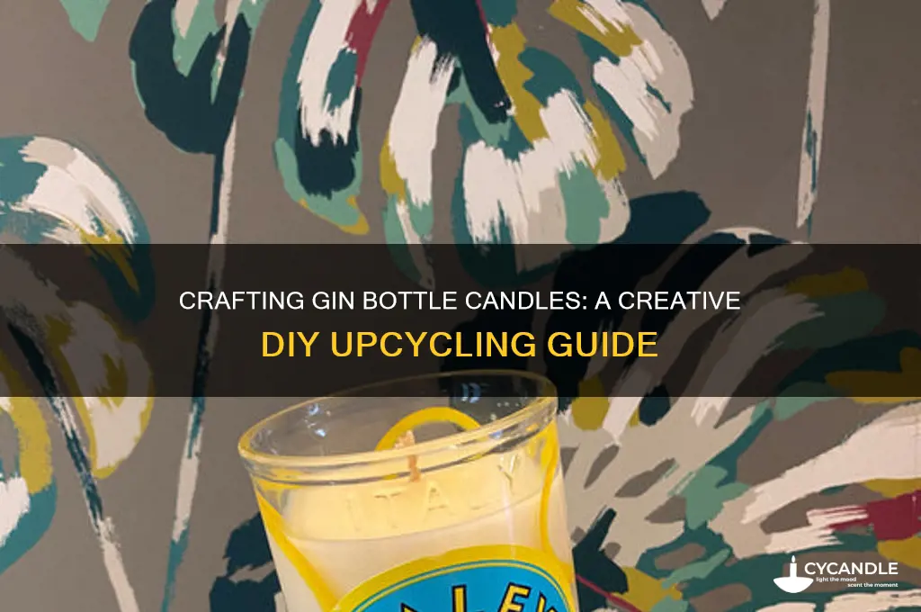 how to make gin bottle candle