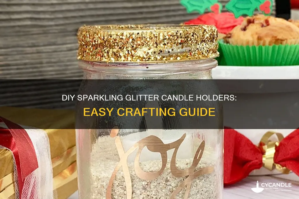 how to make glitter candle holders