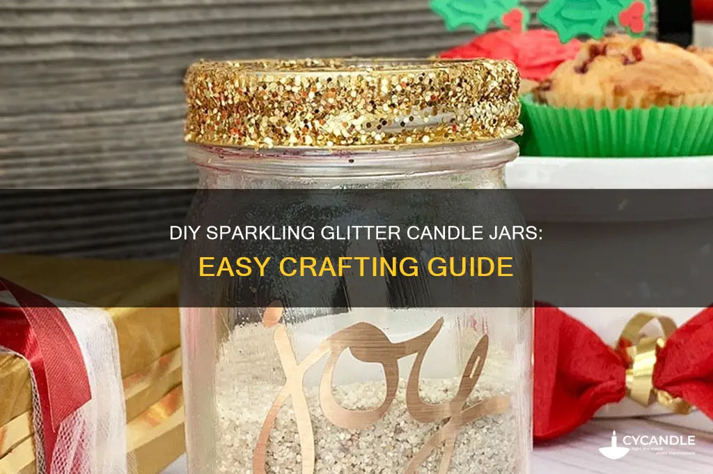 how to make glitter candle jars