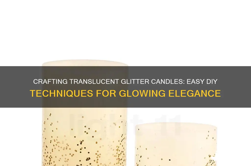 how to make glitter candles transclucent