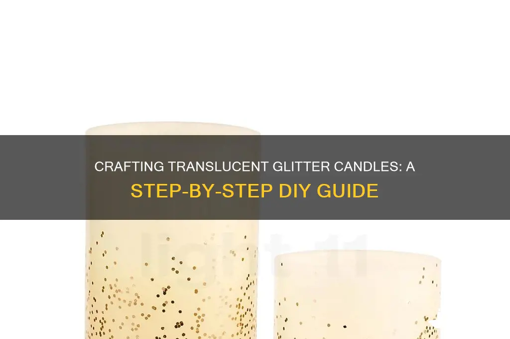 how to make glitter candles translucent