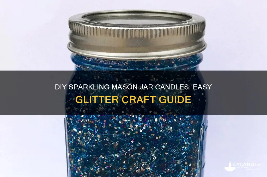 how to make glitter mason jar candle holders