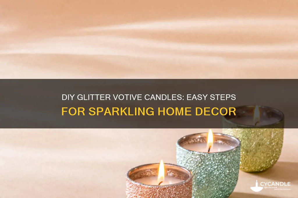how to make glitter votive candles