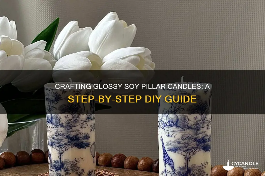 how to make glossy soy pillar candle