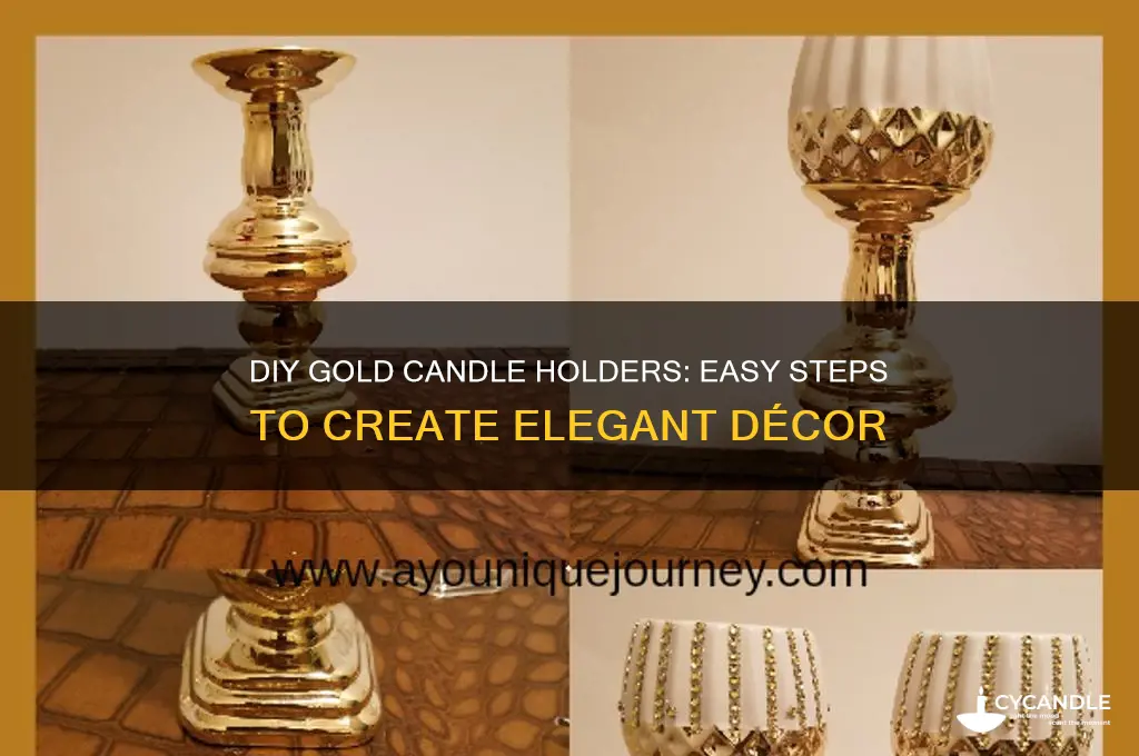 how to make gold candle holders
