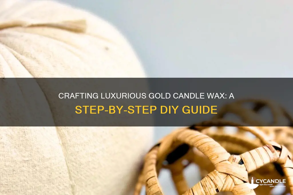 how to make gold candle wax