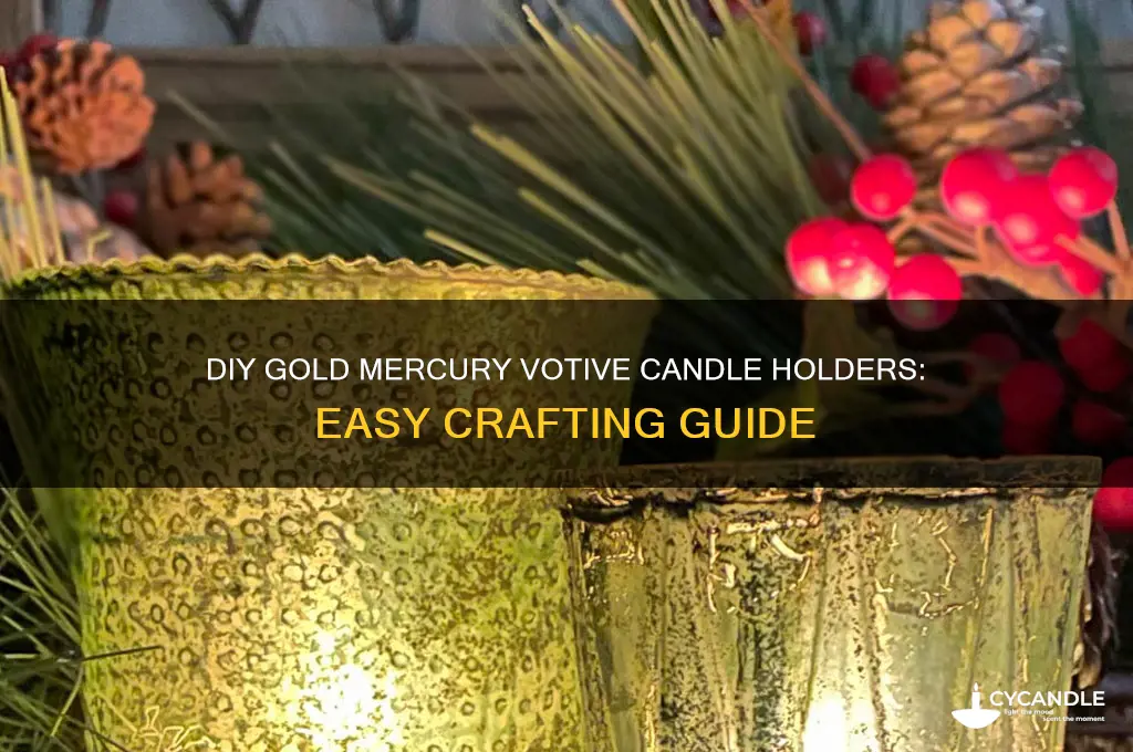 how to make gold mercury votive candle holders