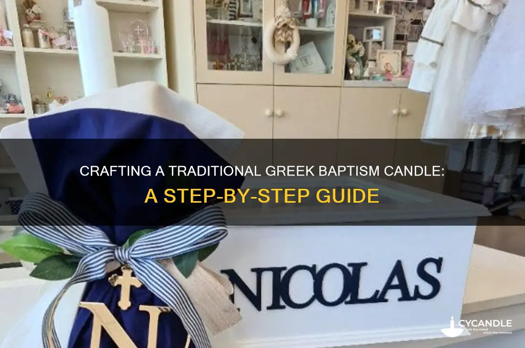 how to make greek baptism candle