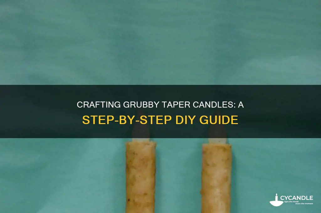 how to make grubby taper candles