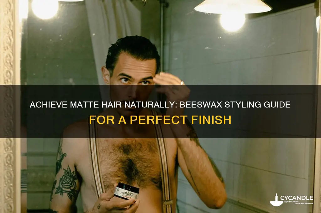 how to make hair matte with beeswax
