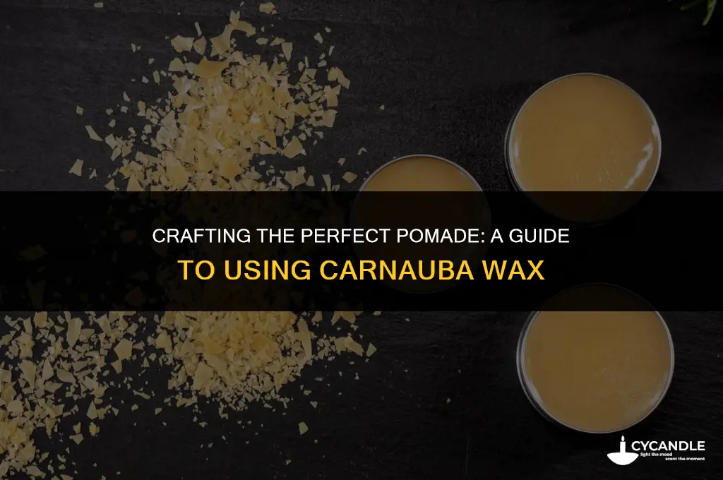 how to make hair pomade with carnauba wax
