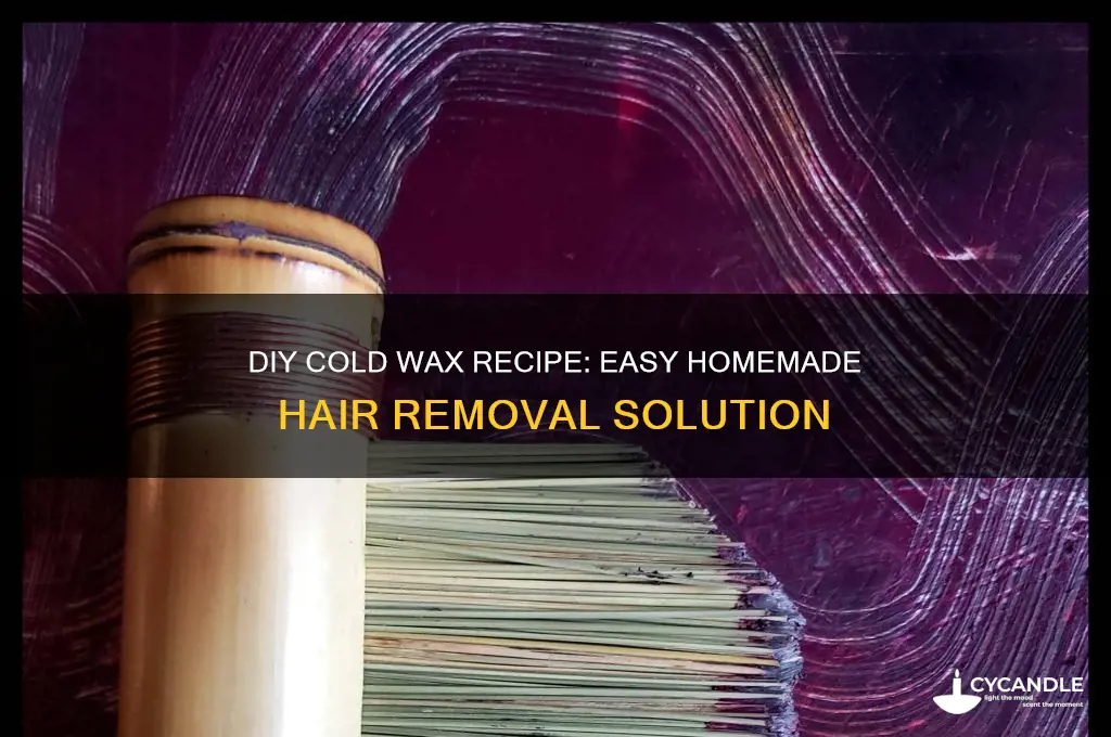 how to make hair remover cold wax at home