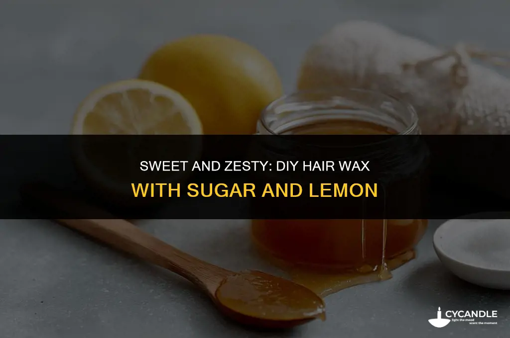 how to make hair wax from sugar and lemon