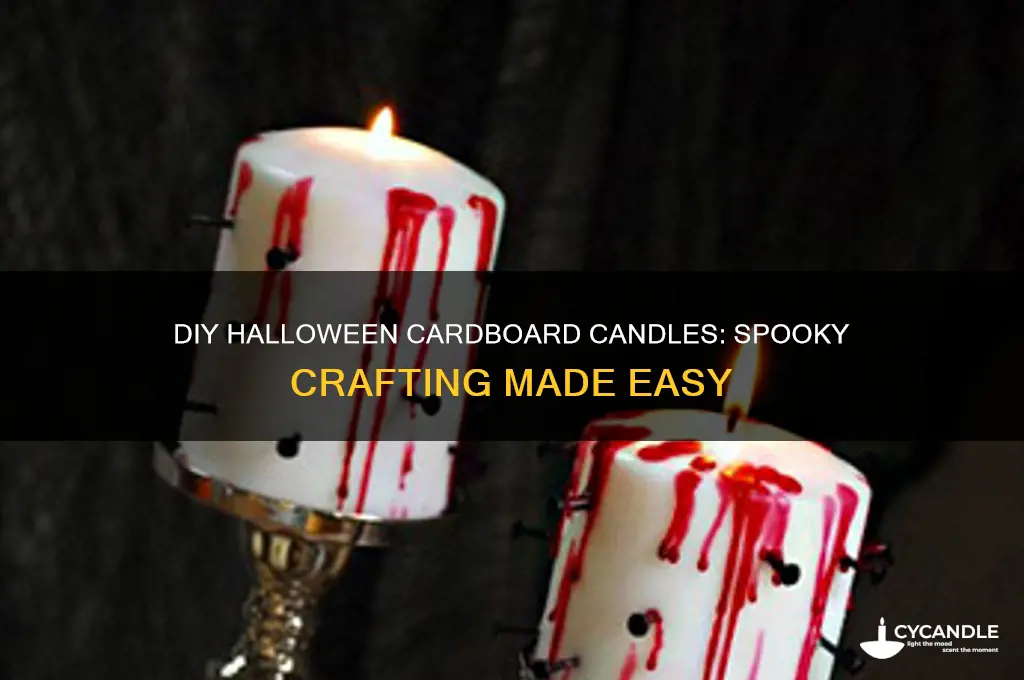 how to make halloween candle with cardboard