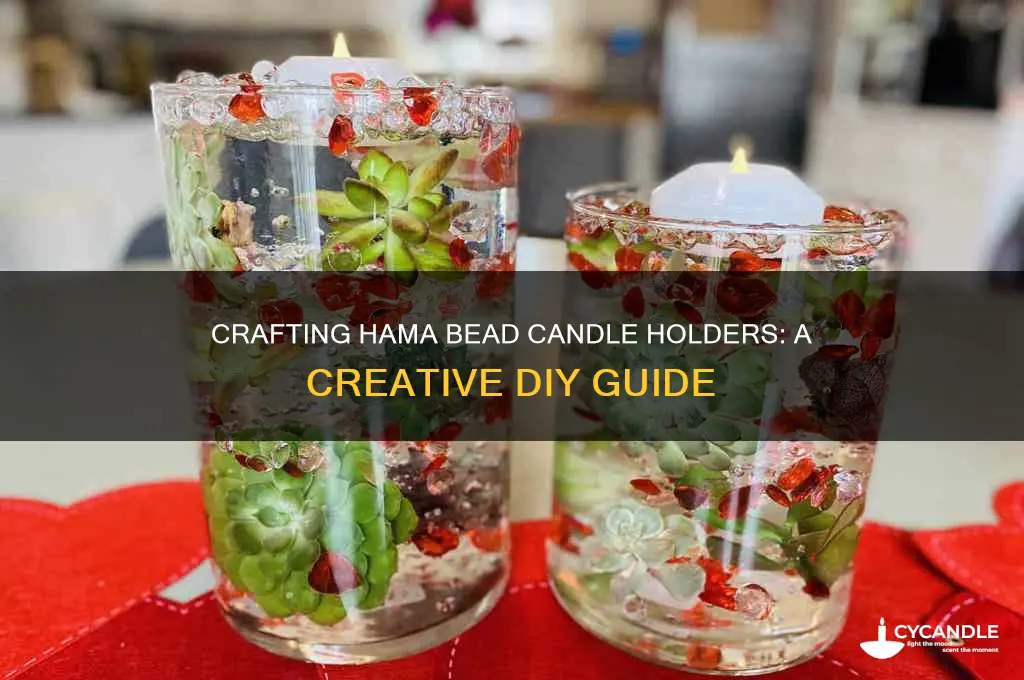 how to make hama bead candle holders