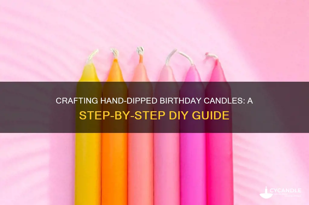 how to make hand dipped birthday candles