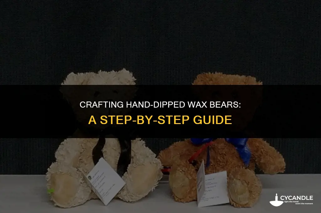 how to make hand dipped wax bears