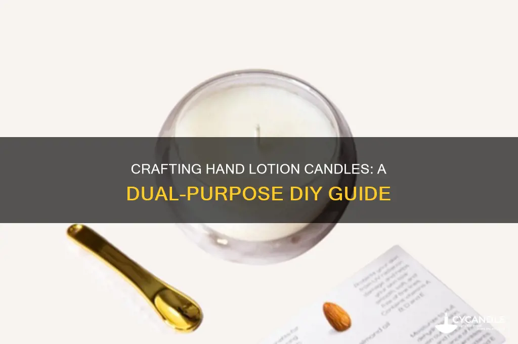 how to make hand lotion candles