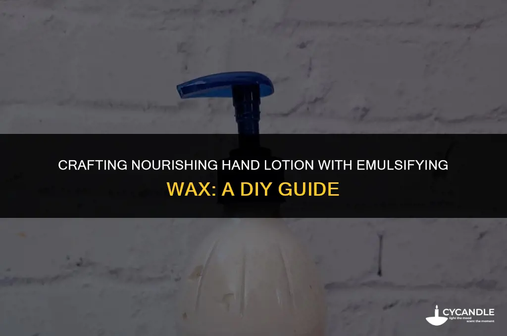 how to make hand lotion with emulsifying wax