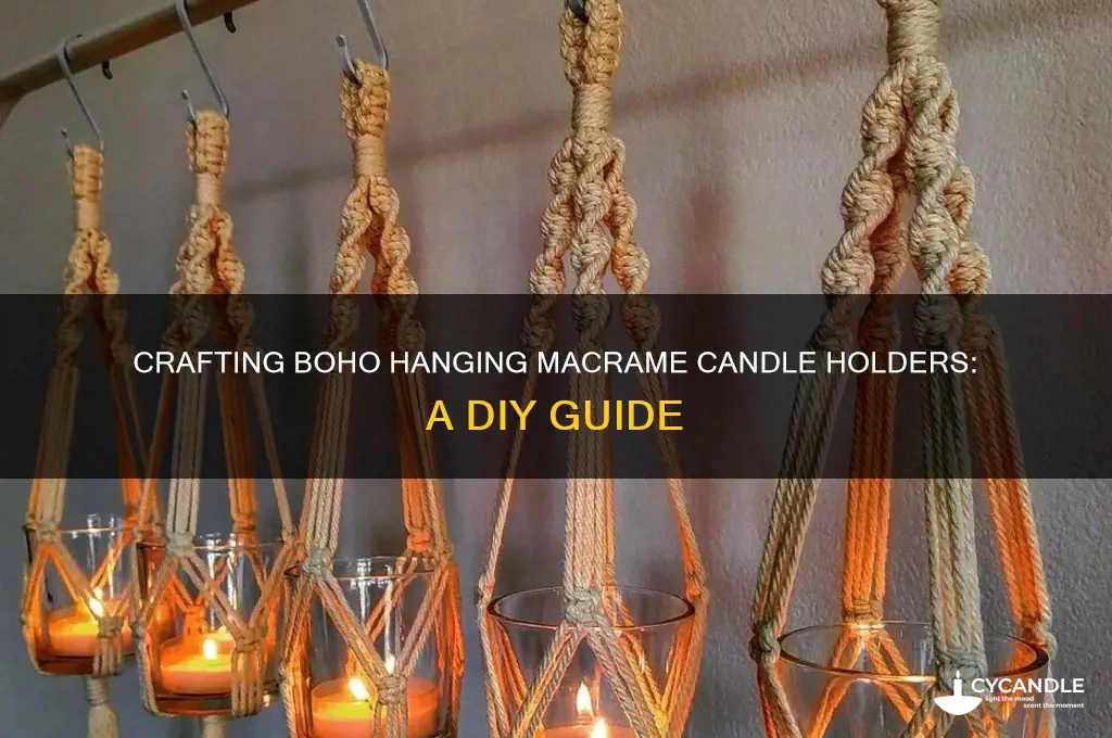 how to make hanging macrame candle holders
