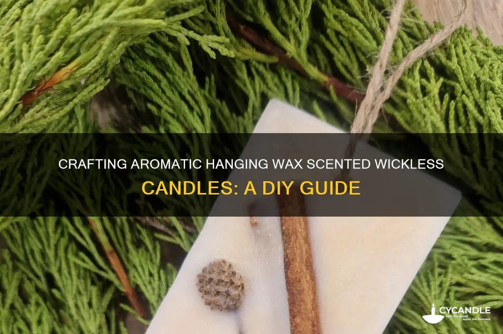 how to make hanging wax scented wickless candle
