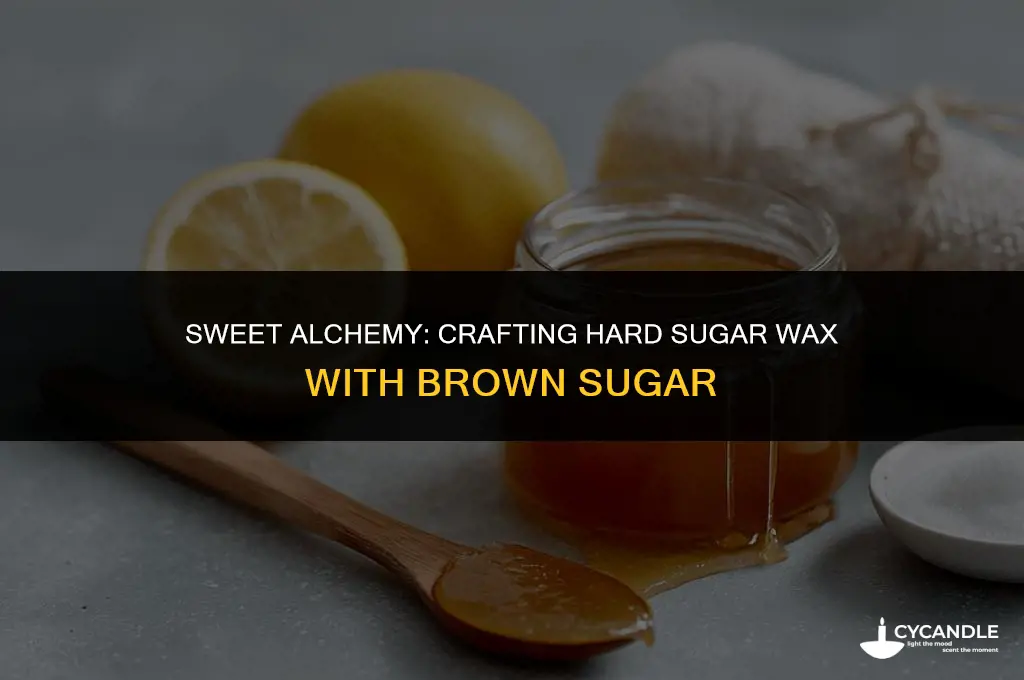 how to make hard sugar wax with brown sugar