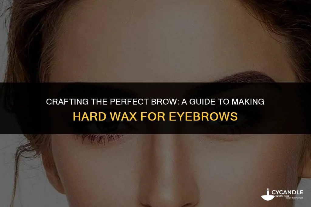 how to make hard wax for eyebrows