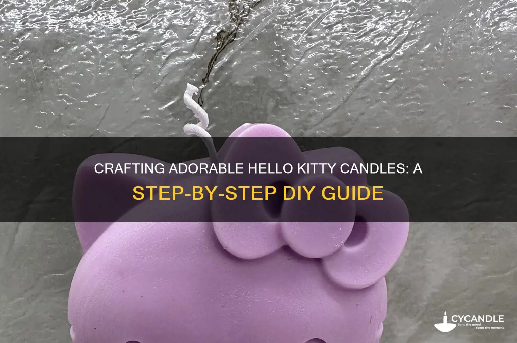 how to make hello kitty candle