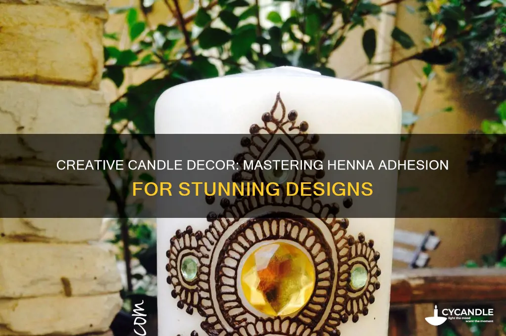 how to make henna stick on candles